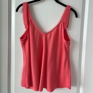 Made in Italy Coral Pink 100% Tencel Sleeveless Tank Top